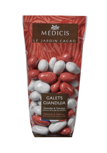 Roasted almond and Gianduia Galets - Médicis 200g 