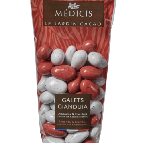Roasted almond and Gianduia Galets - Médicis 200g 