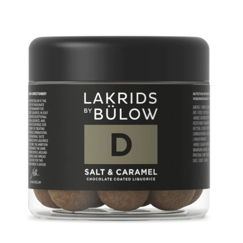 Licorice coated with chocolate and salted caramel - Lakrids de Bülow 125g 