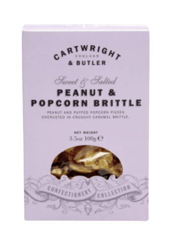 Peanut and Popcorn Brittle - Cartwright & Butler 100g 