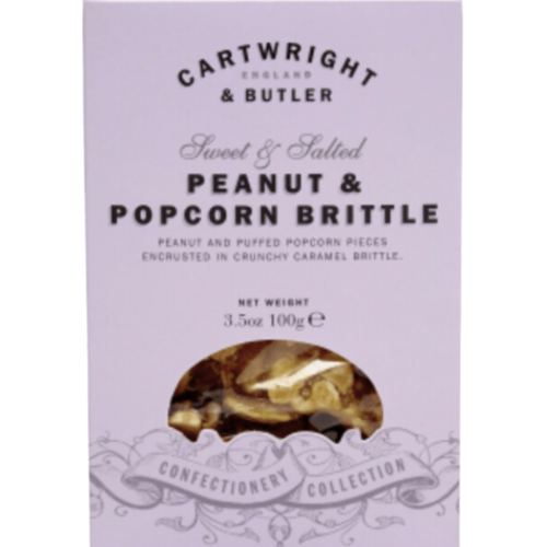 Peanut and Popcorn Brittle - Cartwright & Butler 100g 