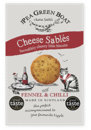 Chesse sablés with fennel and chilli - Pea Green Boat 80g 