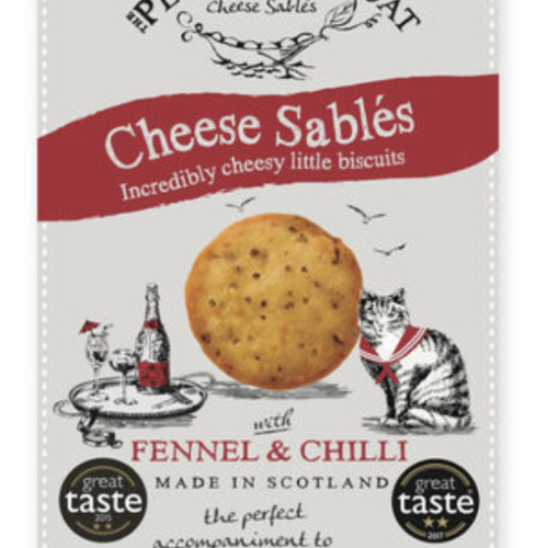 Chesse sablés with fennel and chilli - Pea Green Boat 80g 