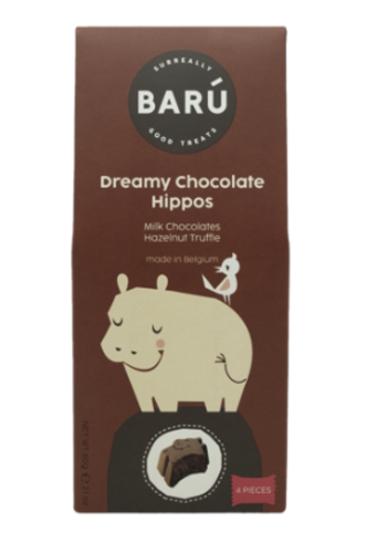 Milk Chocolates Hazelnut Truffle Dreamy Chocolate Hippos - Barú 60g 
