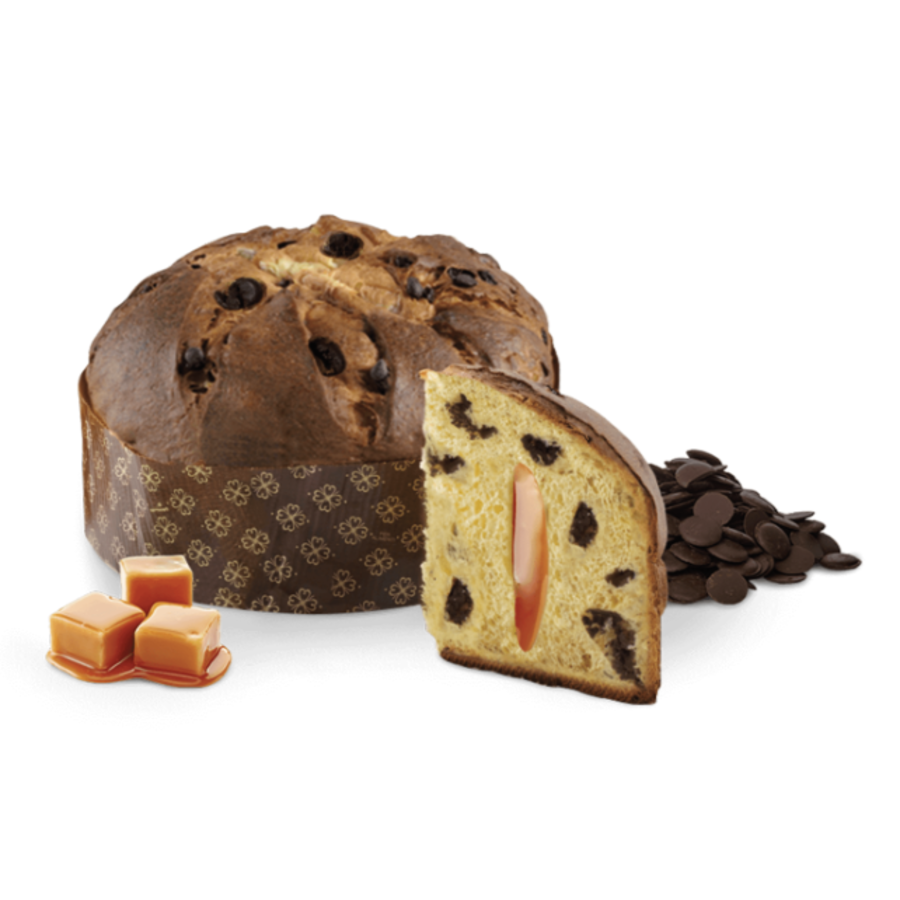 Panettone aux pépites de chocolat et crème de caramel salé (Gold) - Loison 750g