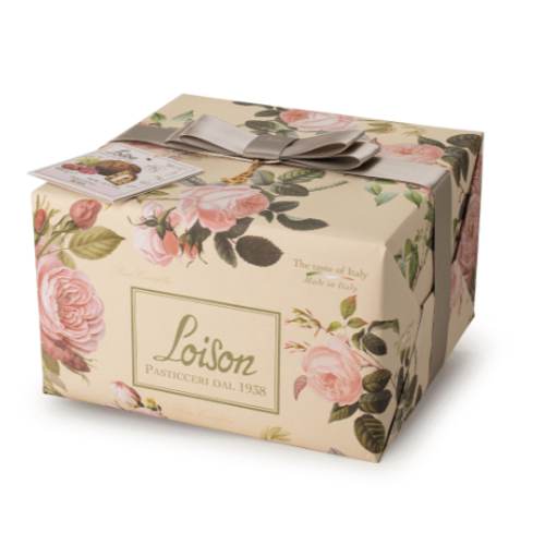 Rose cream panettone with rose syrup - Loison 600g 
