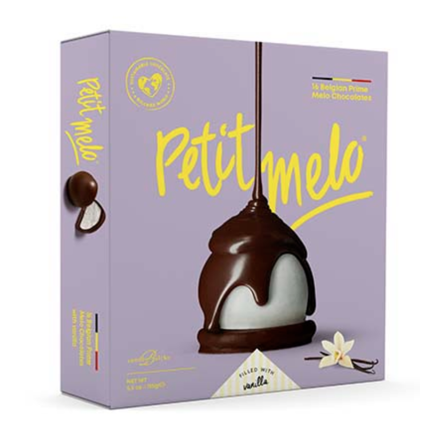 Marshmallows “petits melo” dark chocolate with vanilla - Vanden Buclcke 155g
