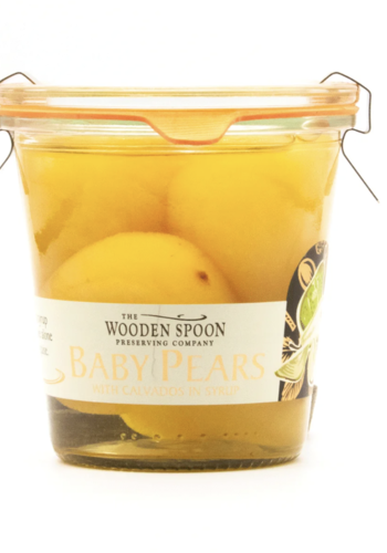 Petites poires dans sirop avec calvados - The Wooden Spoon 300g 