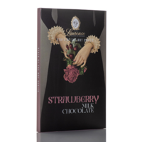 Chocolate bar with milk chocolate and strawberries (State of the art series) - Laurence 80g