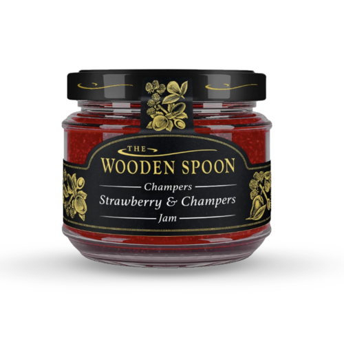 Strawberry and Champagne Jam - The Wooden Spoon 227g 