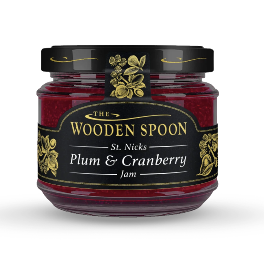 Confiture aux prunes et canneberges - The Wooden Spoon 227g