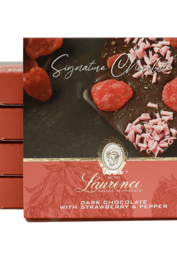 Dark chocolate with strawberries and pepper (Signature) - Laurence 100g 