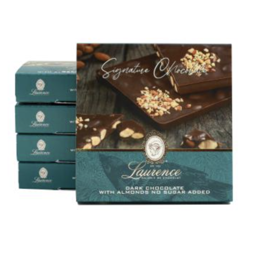 Dark chocolate with almonds (no added sugar - Signature) - Laurence 100g