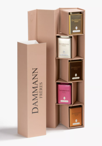 Iris box (5 metal boxes - 25 bags) - Dammann Frères 150g 