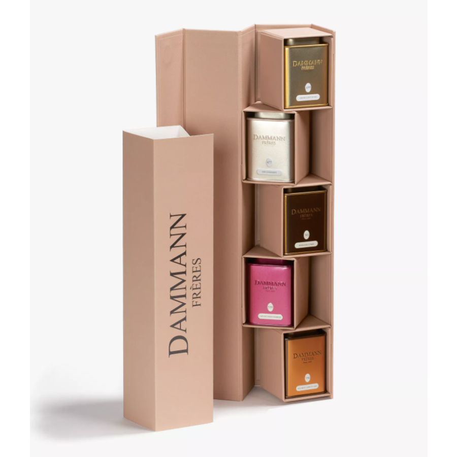 Iris box (5 metal boxes - 25 bags) - Dammann Frères 150g