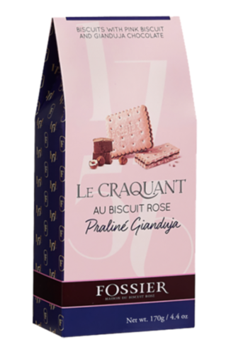 '' Le Craquant ''  biscuit with pink gianduja praline biscuit - Fossier 170g 