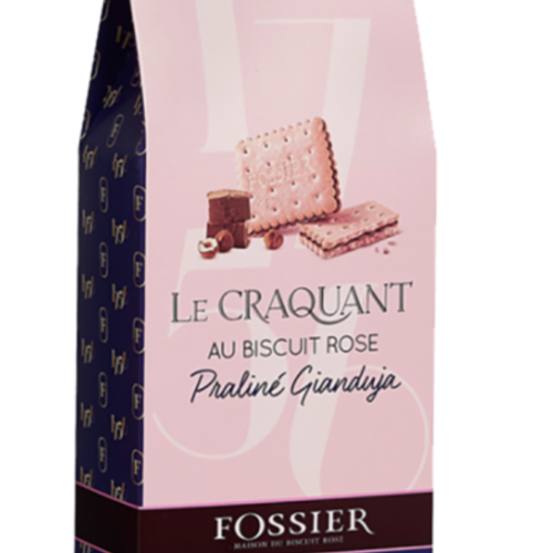 Biscuit « Le Craquant » au biscuit rose praliné gianduja - Maison Fossier 170g 