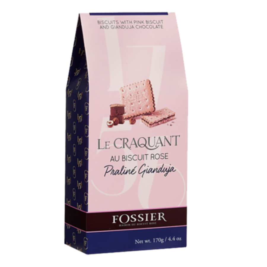 Biscuit « Le Craquant » au biscuit rose praliné gianduja - Maison Fossier 170g