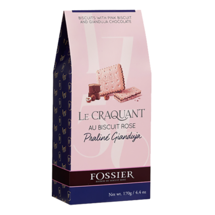 '' Le Craquant ''  biscuit with pink gianduja praline biscuit - Fossier 170g