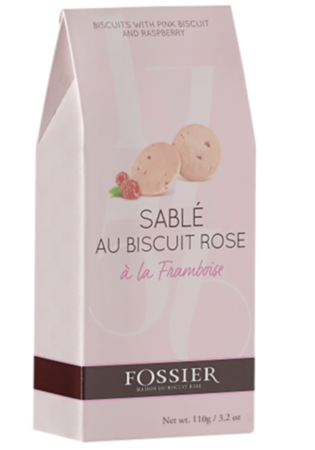 Shortbread with pink raspberry biscuit - Maison Fossier 110g 