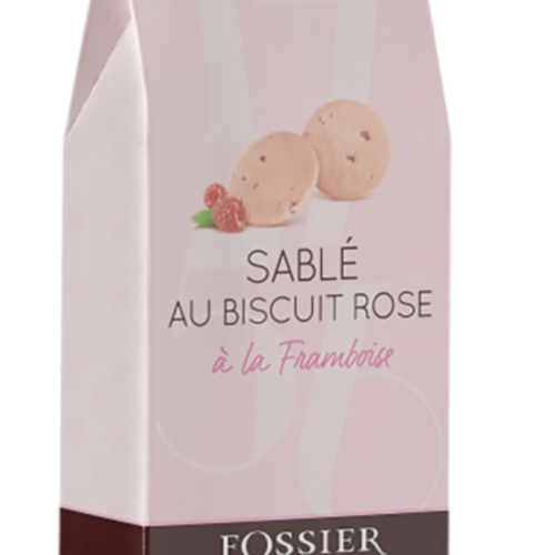Shortbread with pink raspberry biscuit - Maison Fossier 110g 