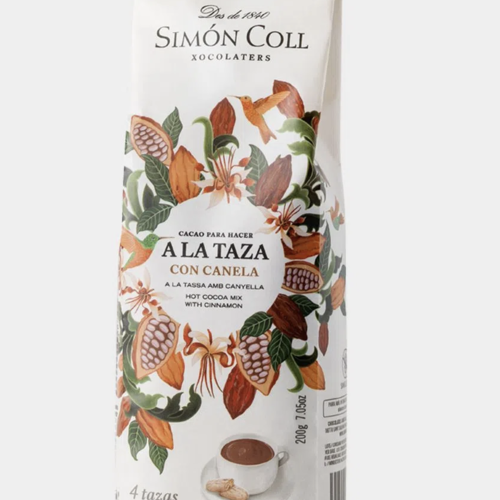 Chocolat chaud en poudre et cannelle (Cacao 24% A La Taza) - Simon Coll 180 g 