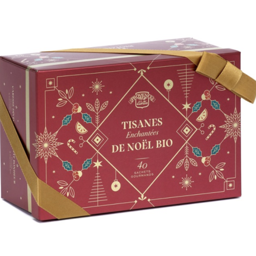Luxury Box of Enchanted Christmas Herbal Teas (organic) - Provence d'Antan 40 Tea bags 