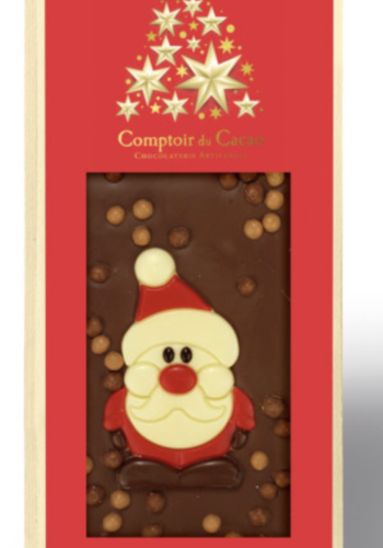 Gourmet Christmas milk chocolate bar - Comptoir du Cacao 90g 