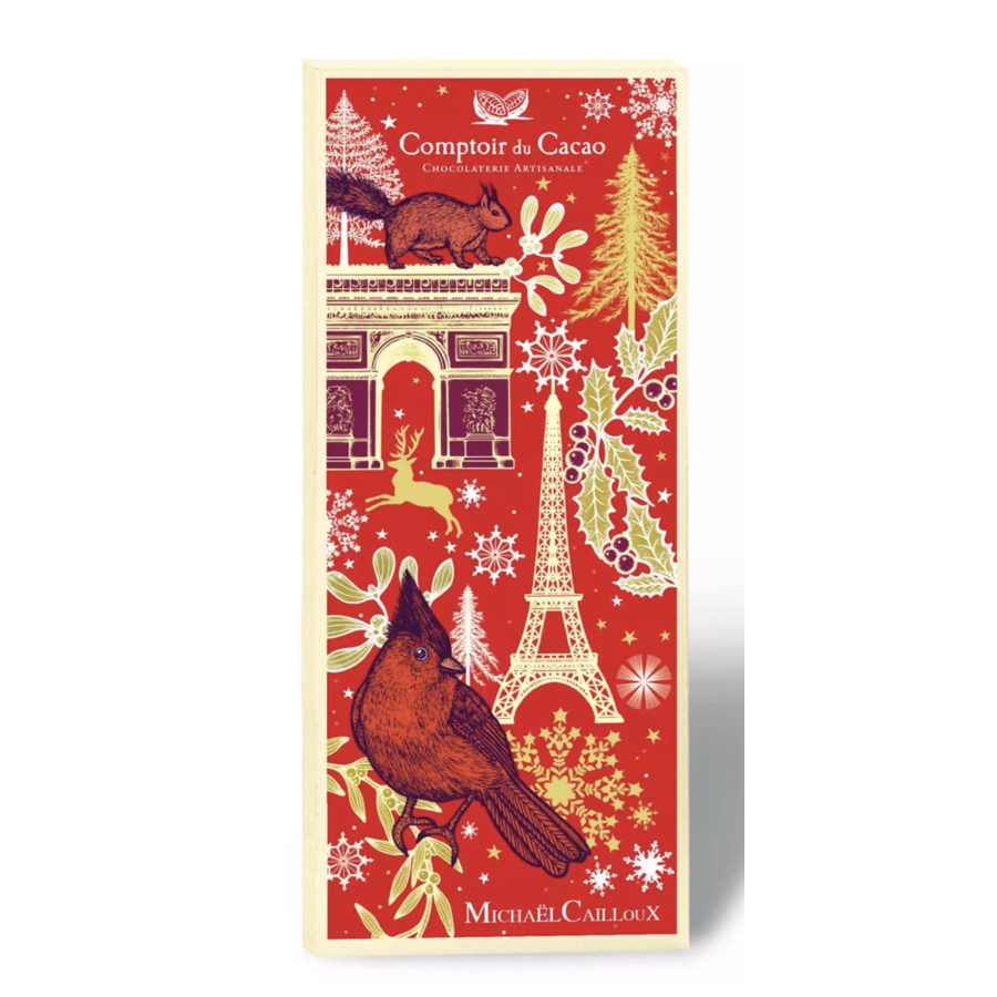 Dark chocolate bar “The cardinal and the squirrel in Paris” (Michael Cailloux) - Comptoir du Cacao 80g ​