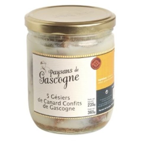 Gésiers de canard confits - Paysans de Gascogne 365g 