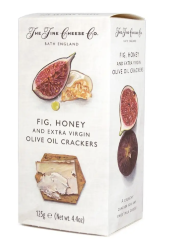 Fig, Honey and Extra Virgin Olive Oil Crackers - The Fine Cheese Co. 125g 