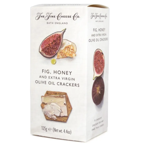 Fig, Honey and Extra Virgin Olive Oil Crackers - The Fine Cheese Co. 125g 