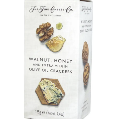 Walnut, Honey and Extra Virgin Olive Oil Crackers - The Fine Cheese Co. 125g 