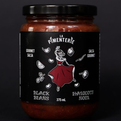 Salsa gourmet aux haricots noirs - La Pimenterie 375ml 