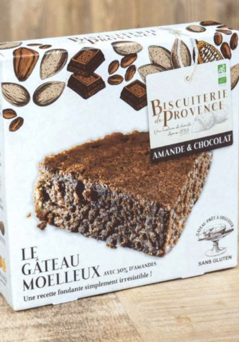 Soft organic almond and chocolate cake (gluten-free) - Biscuiterie de Provence 225g 