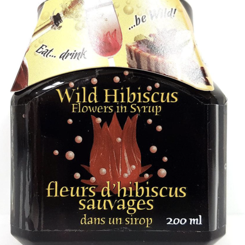 Wild Hibiscus Flowers in Syrup - Wild Hibiscus 11 flowers 