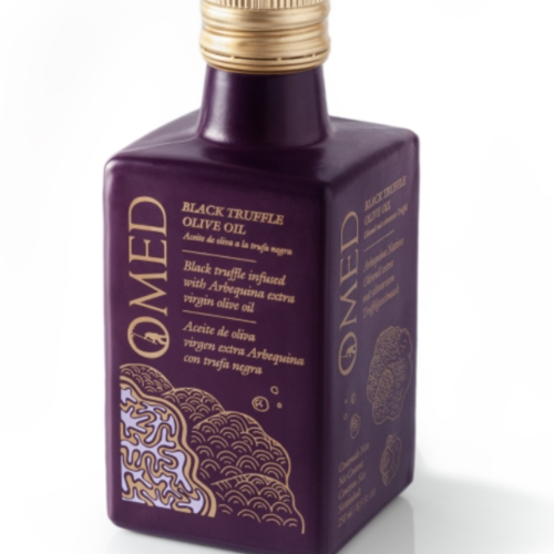 Extra virgin olive oil flavored with black truffle - O-Med 250ml 