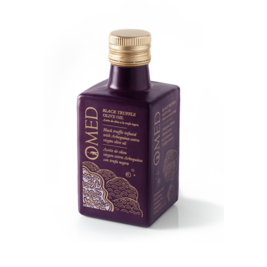 Extra virgin olive oil flavored with black truffle - O-Med 250ml