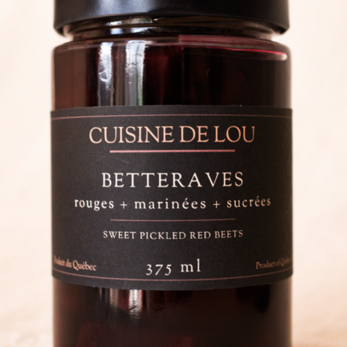 Betteraves rouges marinées sucrées - Cuisine de Lou 375ml 