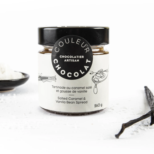 Salted caramel and vanilla bean spread - Couleur Chocolat 225g 