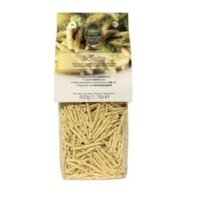 Trofie is short, thin, twisted pasta from Liguria, northern Italy. It is usually served with a basil pesto sauce.