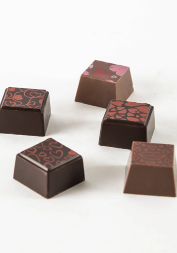 5 pieces of Valentine's Day chocolate with exotic fruits - Couleur Chocolat 50g 