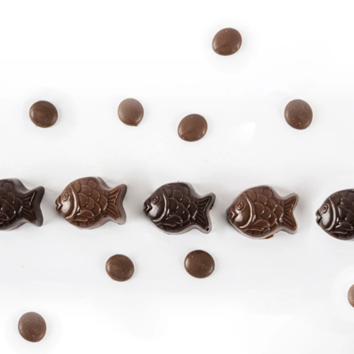 Chocolat poissons caramel salé - Couleur Chocolat 65g 