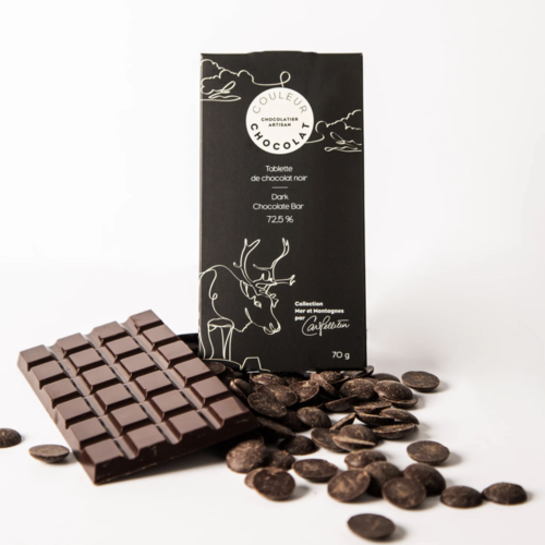 Tablette de chocolat noir 72,5% (Mer et Montagne) - Couleur Chocolat 70g 
