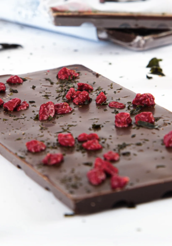 Dark chocolate bar, raspberries and nori seaweed - Couleur Chocolat90g 