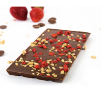 Strawberry and maple sugar milk chocolate bar - Couleur Chocolat 90g