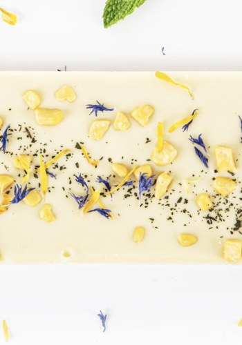 White chocolate bar, passion fruit and wild mint - Couleur Chocolat 90g 