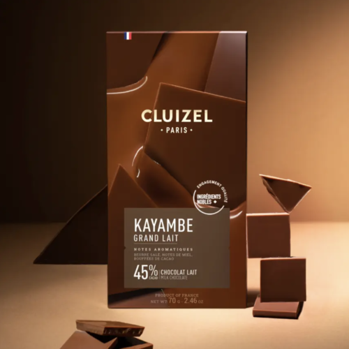 Tablette de chocolat au lait (Kayambe) 45% - Cluizel Paris 70g 