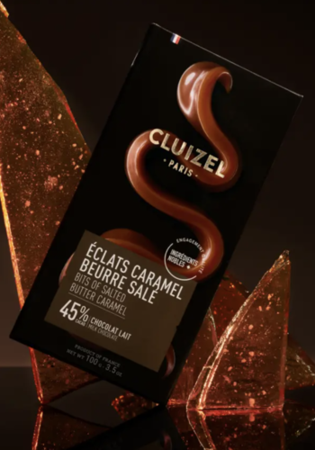 Tablette de chocolat au lait et éclats de caramel au beurre Salé (Éclats caramel beurre salé) 45% - Cluizel Paris 70g 