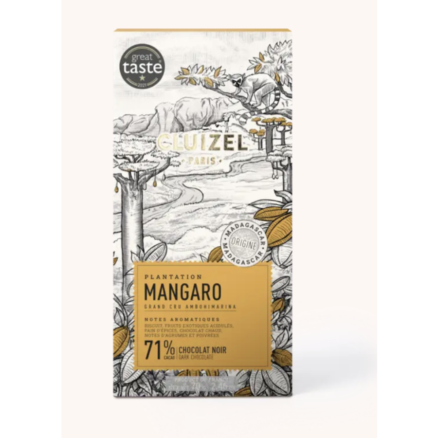 Tablette de chocolat noir (Mangaro) 71% - Cluizel Paris 70g
